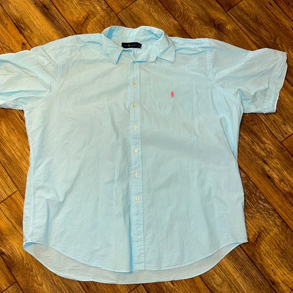 Ralph Lauren Shirts Ralph Lauren Seersucker Shirt Mens 3xlt Short